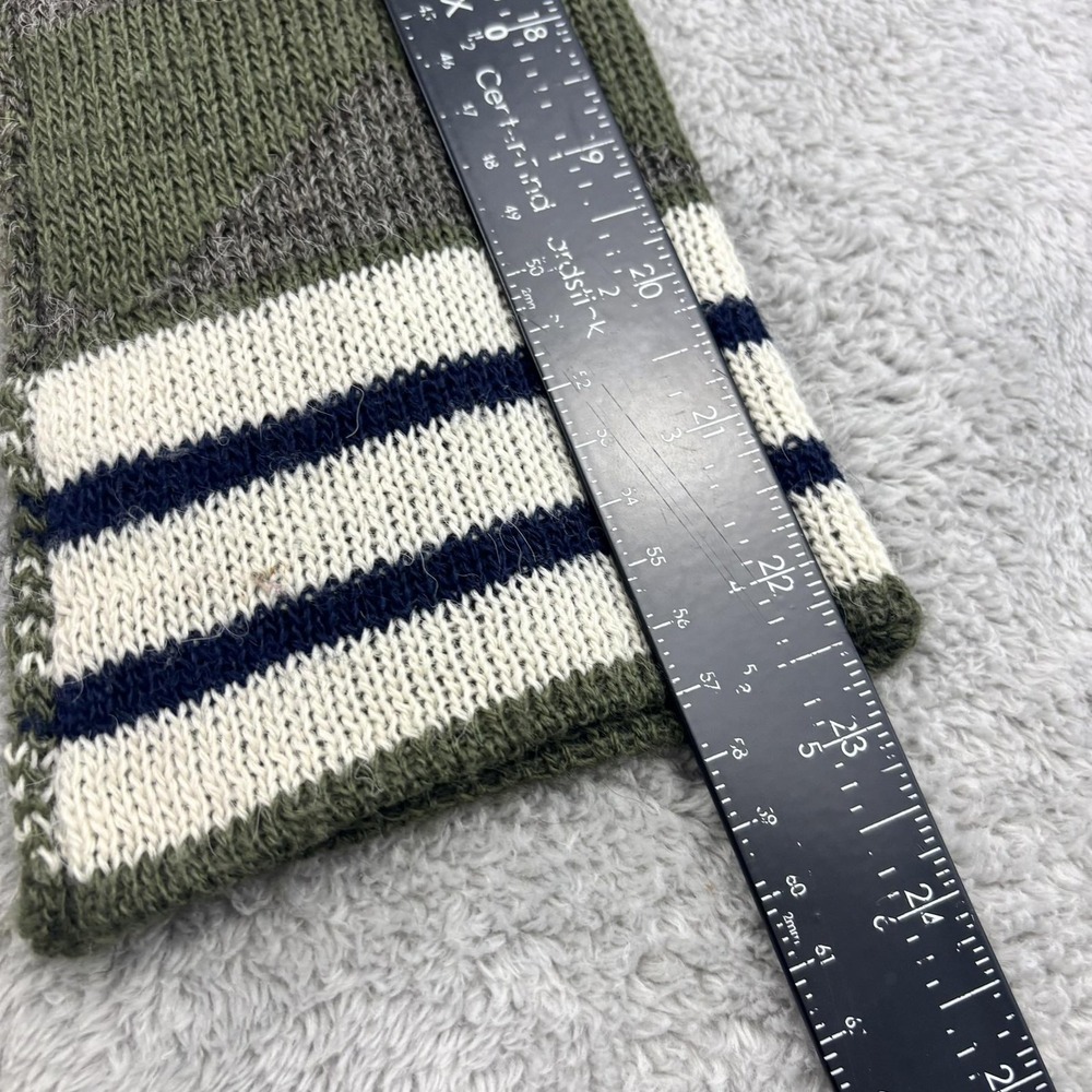 Elan Cardigan Wool Blend Sweater Womens S Olive Green Hooded Aztec Boho Goblin - Picture 14 of 16